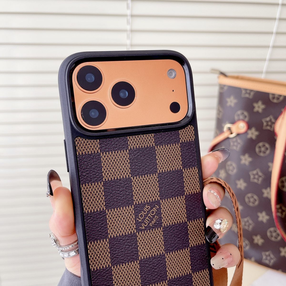 Luxury Phone Case with Detachable Strap for iPhone 12-18 Pro & Pro Max