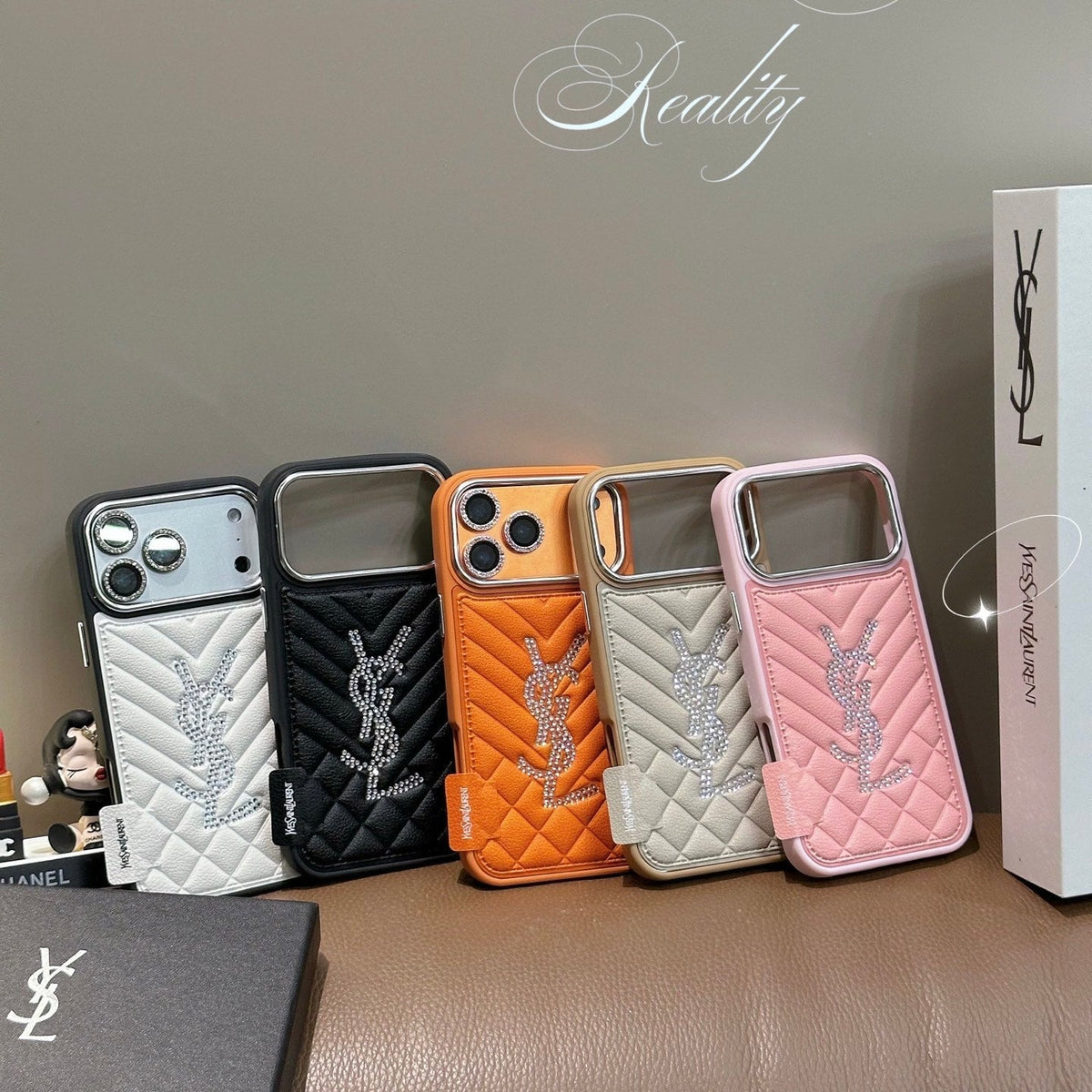 Luxury YSL Quilted Leather Phone Case For iPhone 13-18 Pro & Pro Max