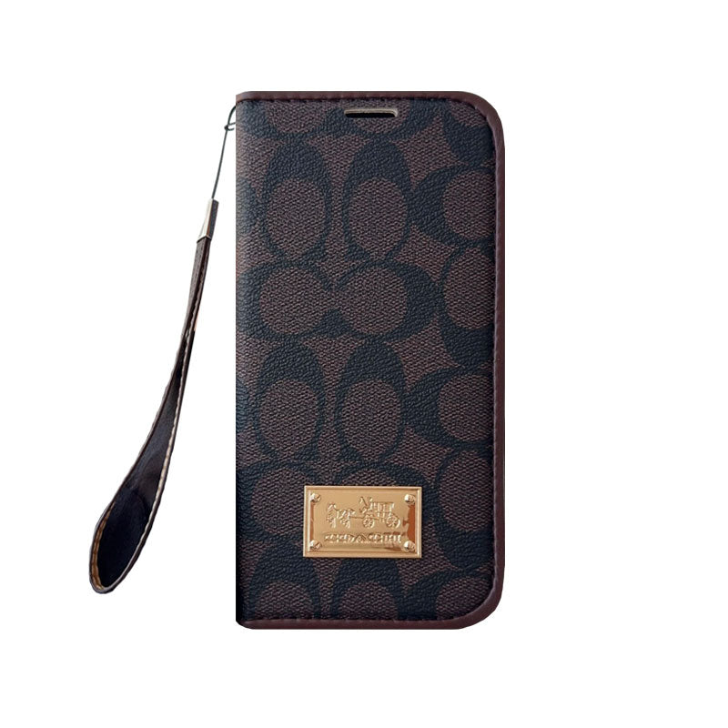 Luxury Leather Fold Wallet Case - iPhone 12-18 Pro & Pro Max