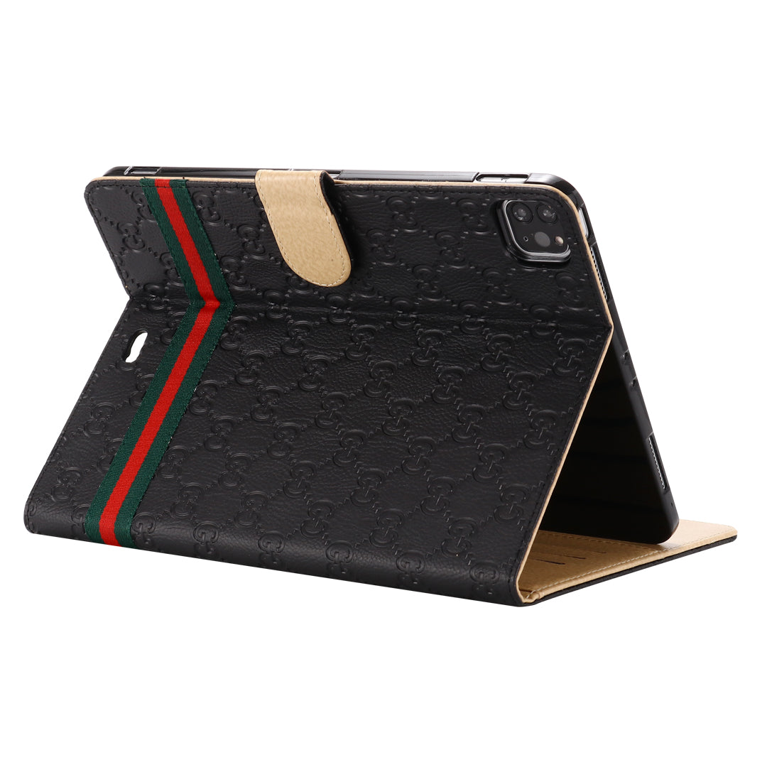 3D Embossing Flip Cover Holster Apple iPad Cases With Stand Function theroxymob