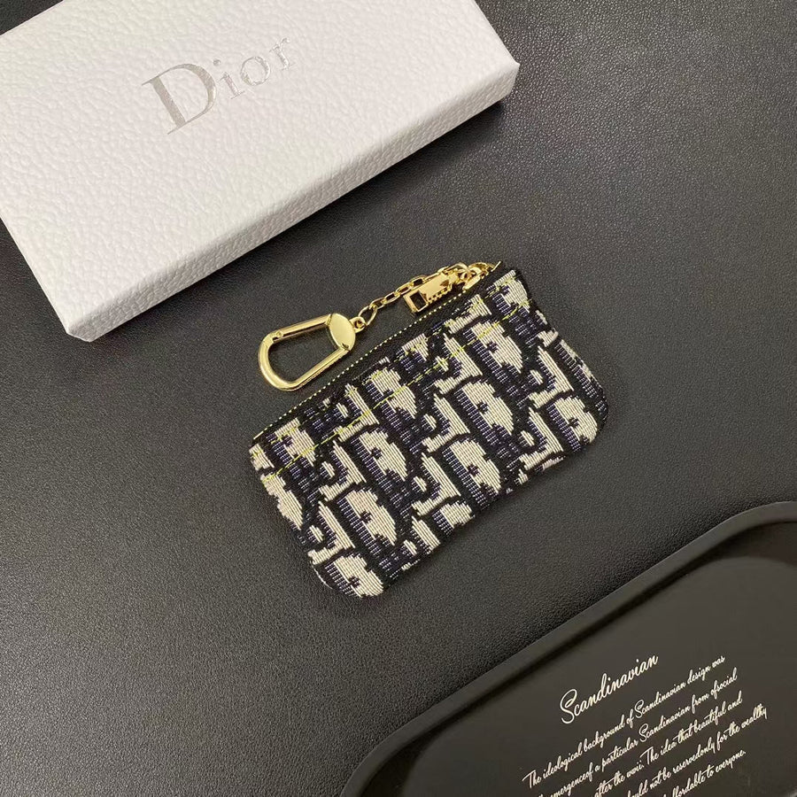 Chic Monogram Mini Pouches with Keychain Clips