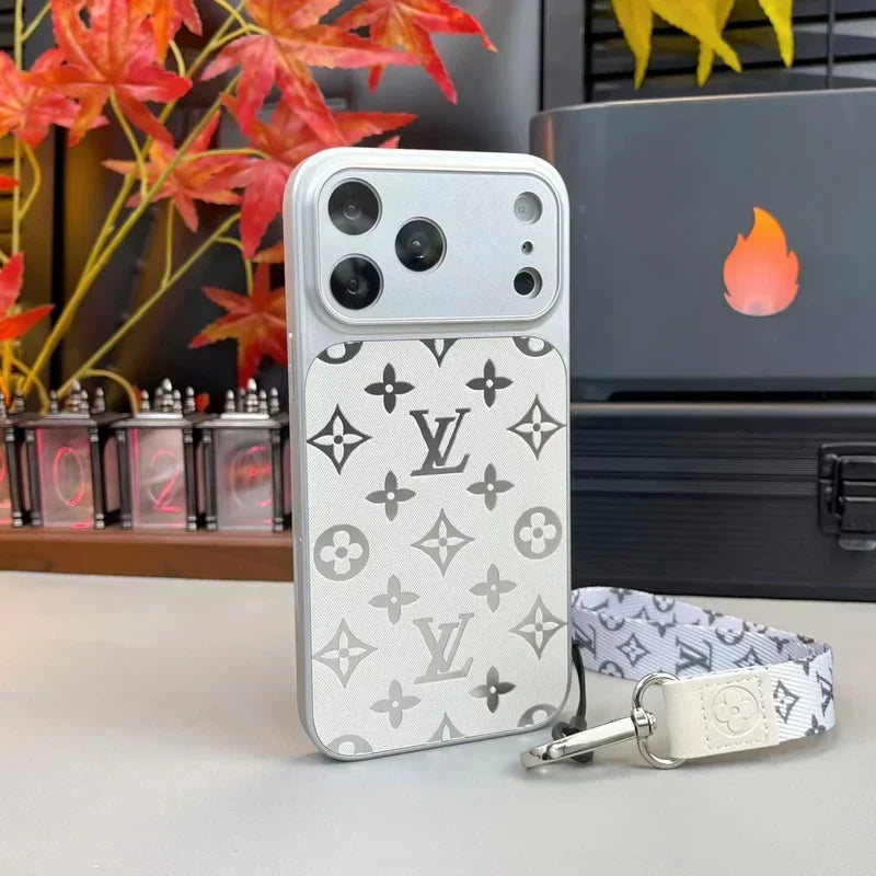 Premium Louis Vuitton Monogram Phone Case With Mini Strap for iPhone 12-18 Pro & Pro Max