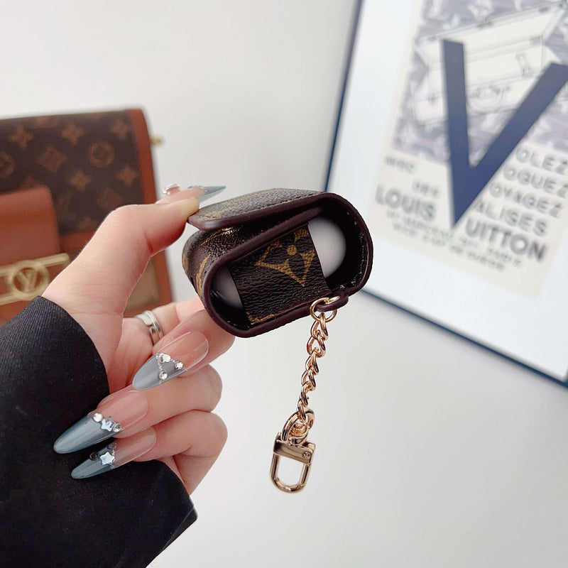 Classic Leather Monogram AirPods Cases Big Printing