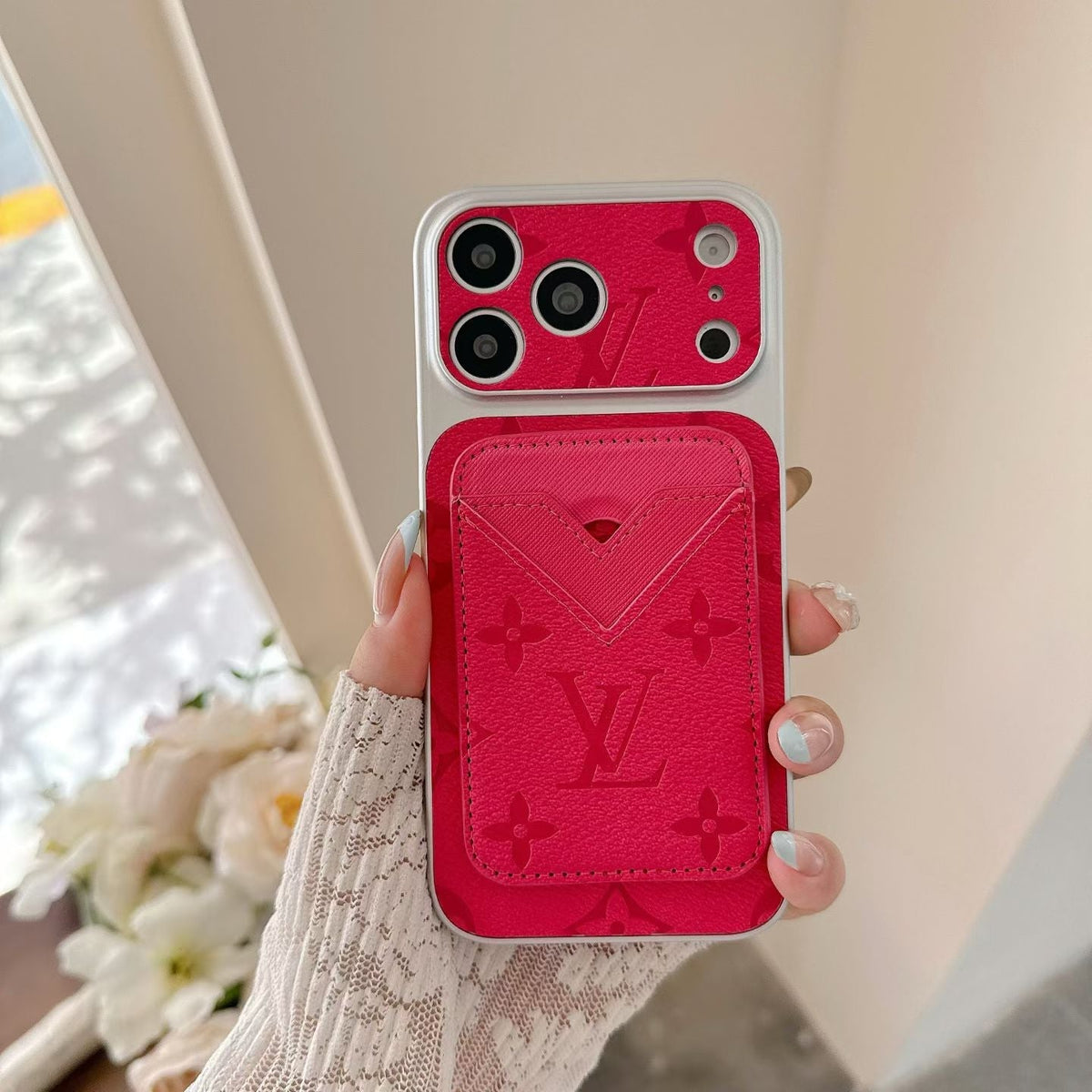 LV Magsafe Cardholder Monogram Case For iPhone 12-18 Pro & Pro Max