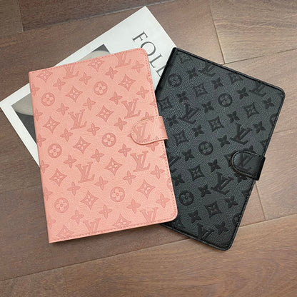 3D Embossed Canvas Monogram Holster Apple iPad Flip Cover With Stand Function theroxymob