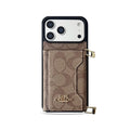 Designer Monogram Wallet Coach Case with Crossbody Strap