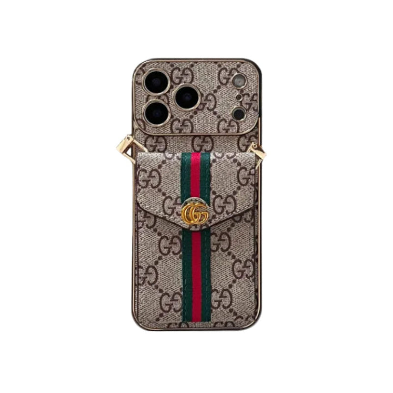 Luxury Classic Pocket Buckle Stripe Case - iPhone 12-18 Pro & Pro Max
