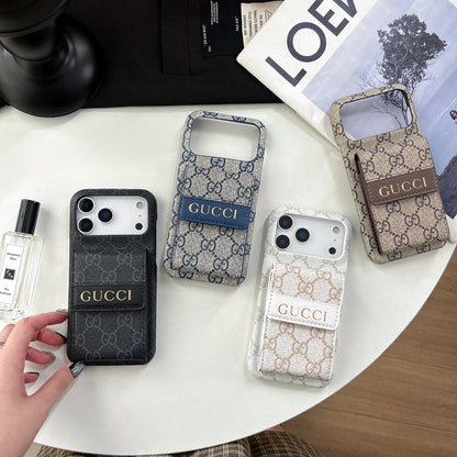 Stylish Fold Pocket Bar Designer Case - iPhone 12-18 Pro & Pro Max