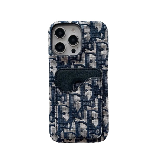 Dior Luxury Wallet Case with Strap - iPhone 12-18 Pro & Pro Max