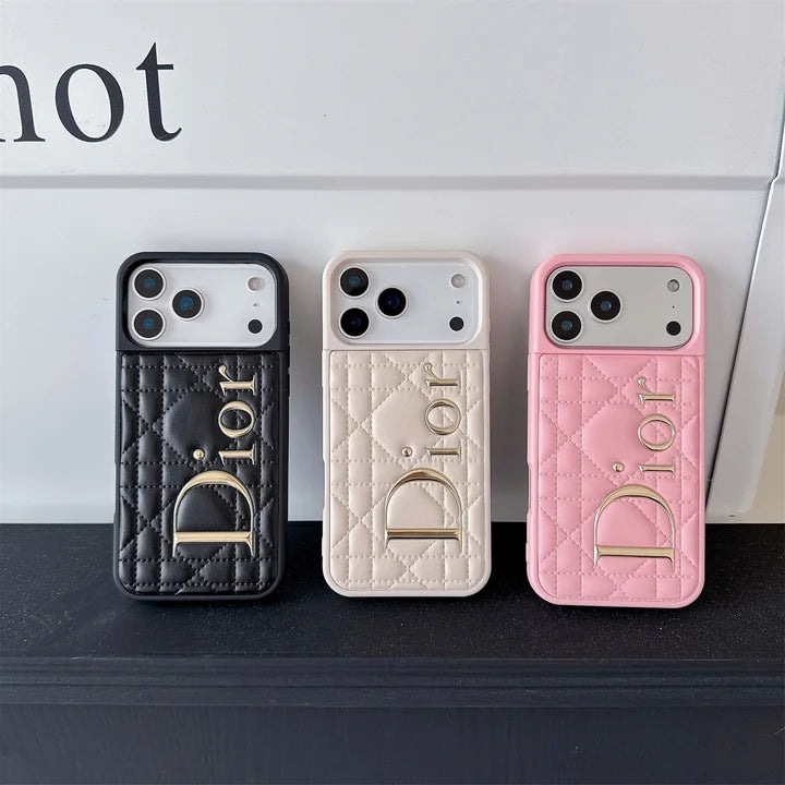 Luxury Black Quilted Dior Case - iPhone 13-18 Pro & Pro Max