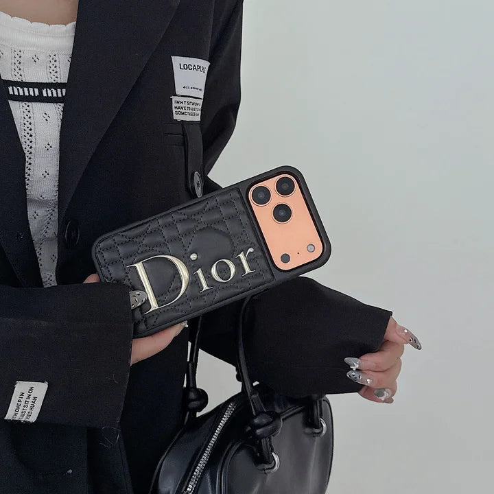 Luxury Black Quilted Dior Case - iPhone 13-18 Pro & Pro Max