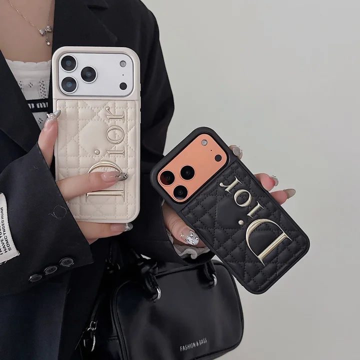 Luxury Black Quilted Dior Case - iPhone 13-18 Pro & Pro Max