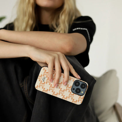 STRONG CELINE IPHONE CASE CLASSIC BEIGE FOR IPHONE 12-18 Pro & Pro Max
