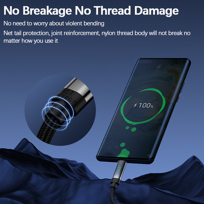 240W Fast Charging CC Cable With Digital Display