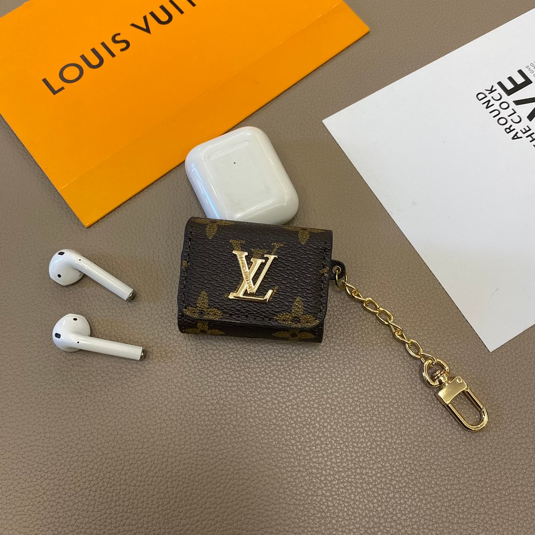 Luxury Genuine Leather Case for Apple AirPods Headphones Roxy New