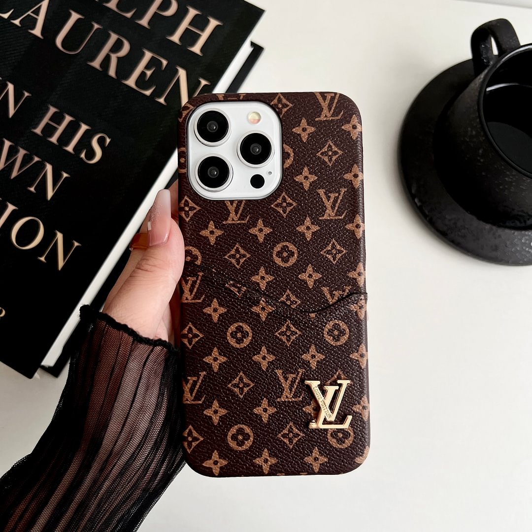 Classic Leather Monogram iPhone Case Card Holder Roxy New 2