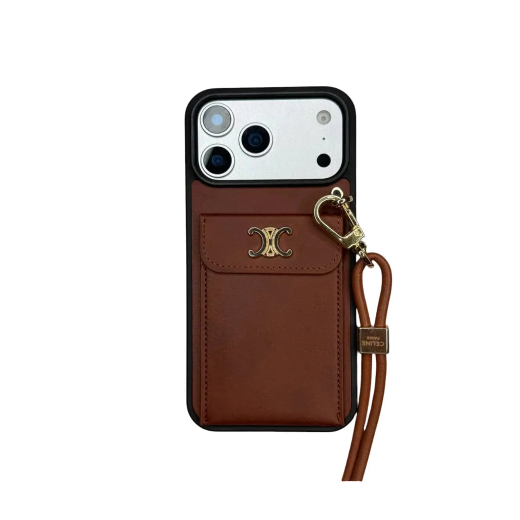 CLASSIC CASE SINGLE CROSSBODY BROWN FOR IPHONE 12-18 Pro & Pro Max