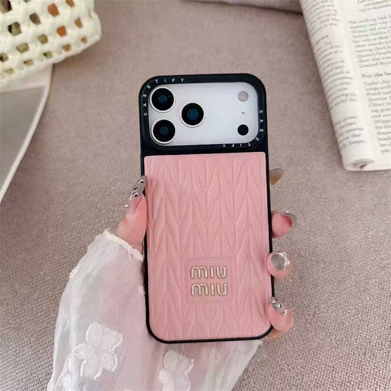 Luxury Matelassé Quilted Leather Phone Case for iPhone 13-18 Pro & Pro Max