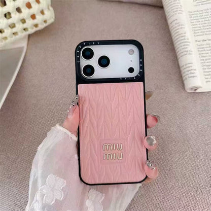 Luxury Matelassé Quilted Leather Phone Case for iPhone 13-18 Pro & Pro Max