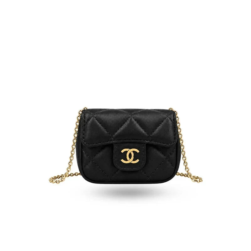 Elegant Leather Chanel AirPods Cases Black
