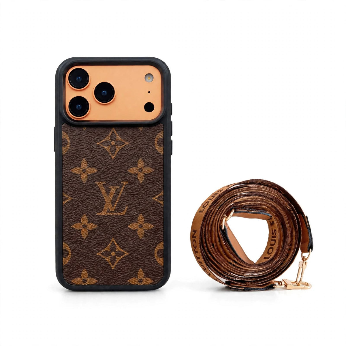 Luxury Phone Case with Detachable Strap for iPhone 12-18 Pro & Pro Max
