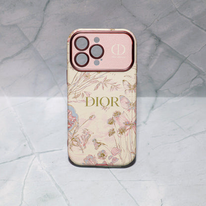 Beige Floral Dior Luxury Case - iPhone 13-18 Pro & Pro Max