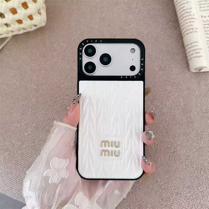 Luxury Matelassé Quilted Leather Phone Case for iPhone 13-18 Pro & Pro Max