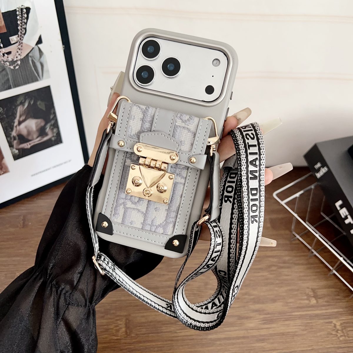 Black Luxury Transparent Dior Case - iPhone 13-18 Pro & Pro Max
