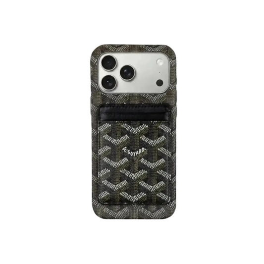Black Premium GD iPhone MagSafe Case with Cardholder for iPhone 13-18 Pro & Pro Max
