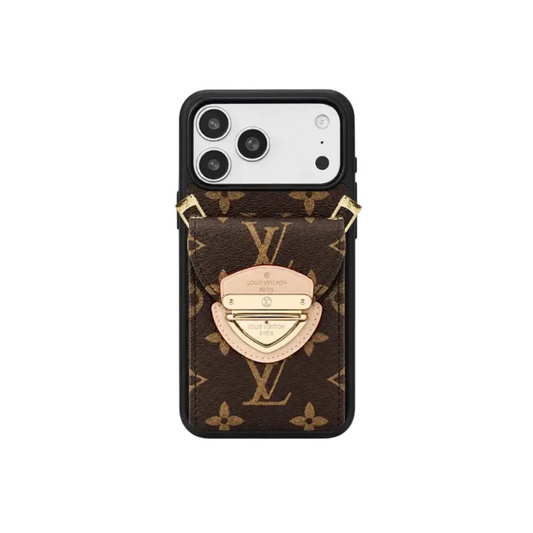 LV Luxury Phone Case with Strape For iPhone 13-18 Pro & Pro Max