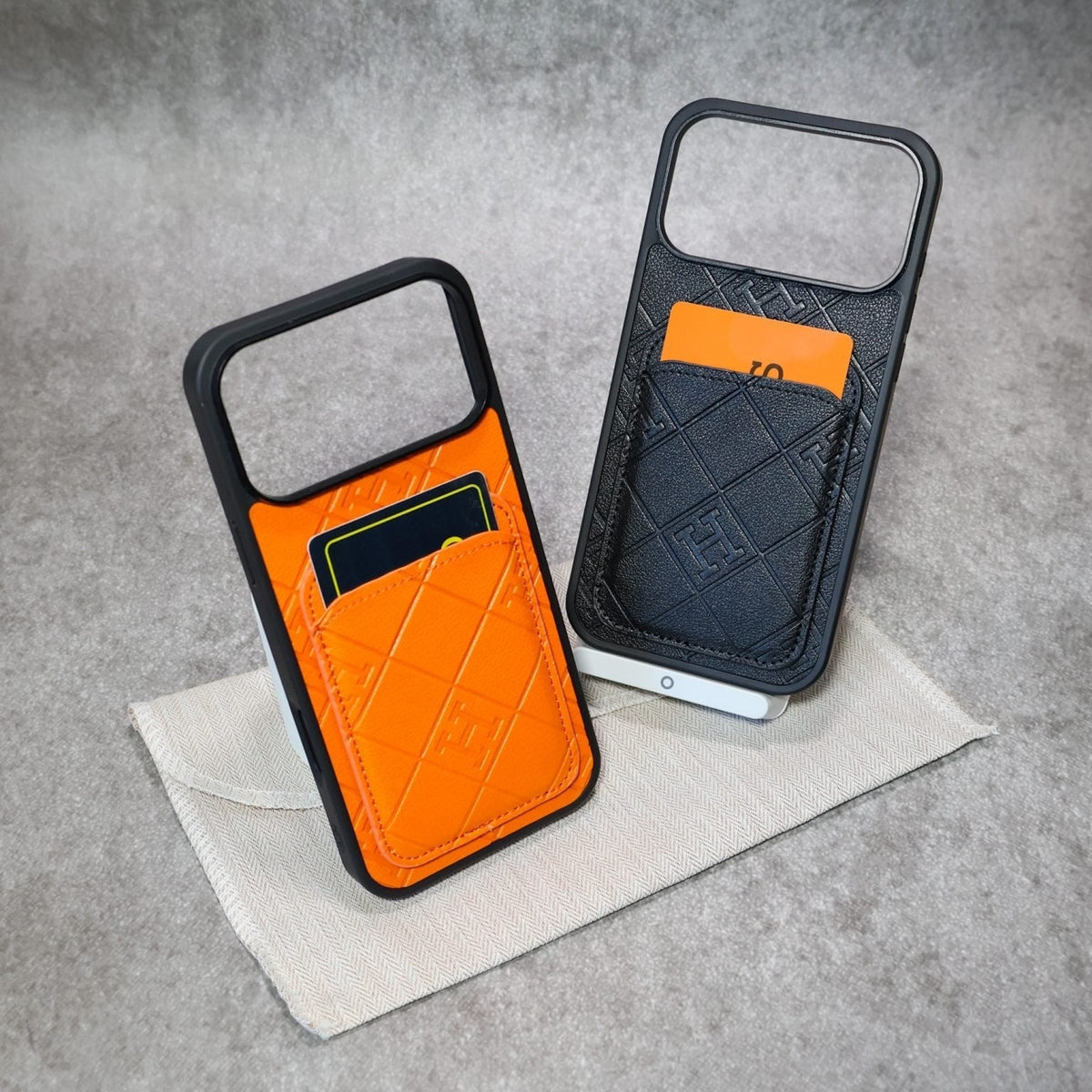 Stamped Diamond Quilted Case - Open Top - iPhone 12-18 Pro & Pro Max