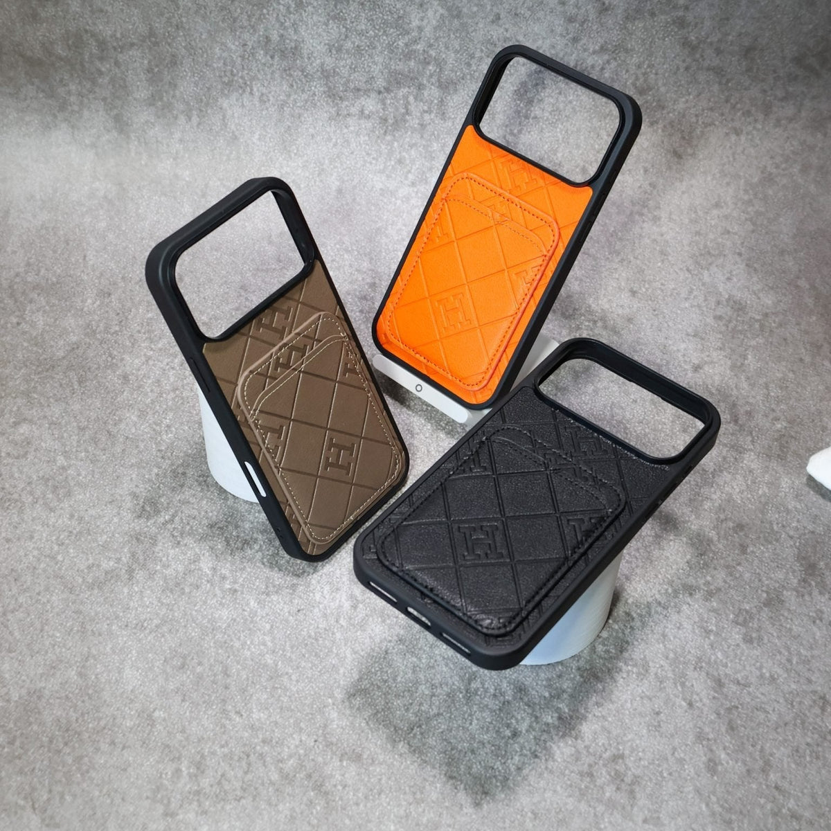 Stamped Diamond Quilted Case - Open Top - iPhone 12-18 Pro & Pro Max
