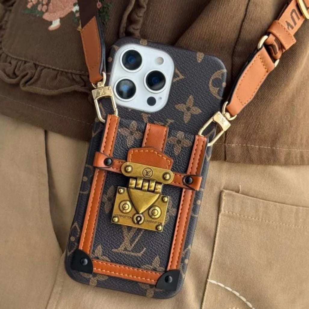 Canvas Leather Wallet Card Holder Crossbody iPhone Case theroxymob