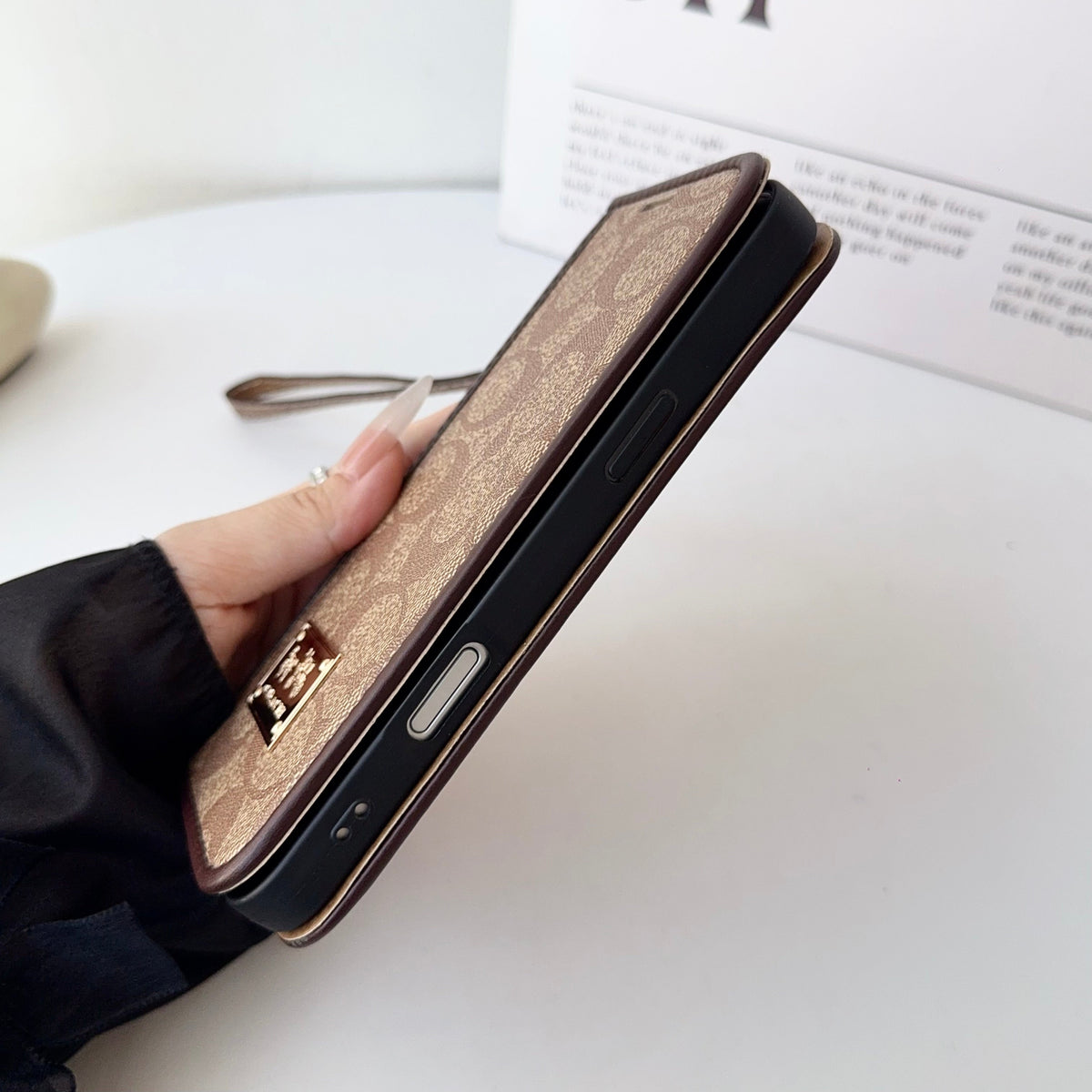 Luxury Leather Fold Wallet Case - iPhone 12-18 Pro & Pro Max