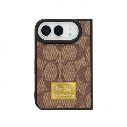 Luxury Premium CH Monogram Canvas Case for iPhone Duo