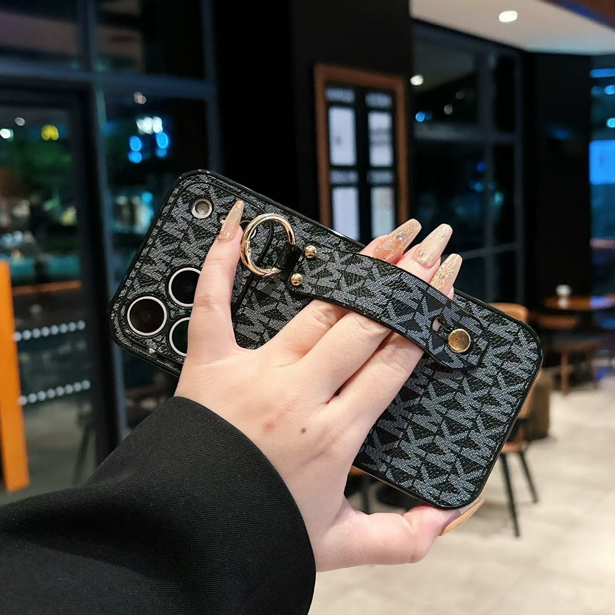 Classic MK iPhone Case Hand Strap for Iphone 12-18 Pro & Pro Max