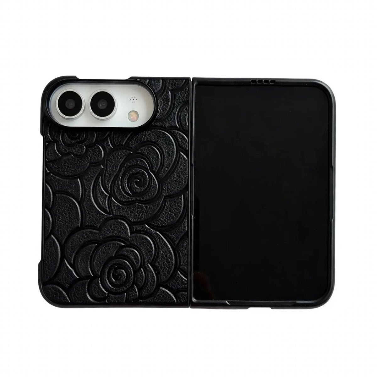 Embossed Floral Leather Case for iPhone Duo