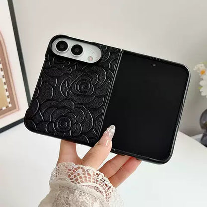 Embossed Floral Leather Case for iPhone Duo