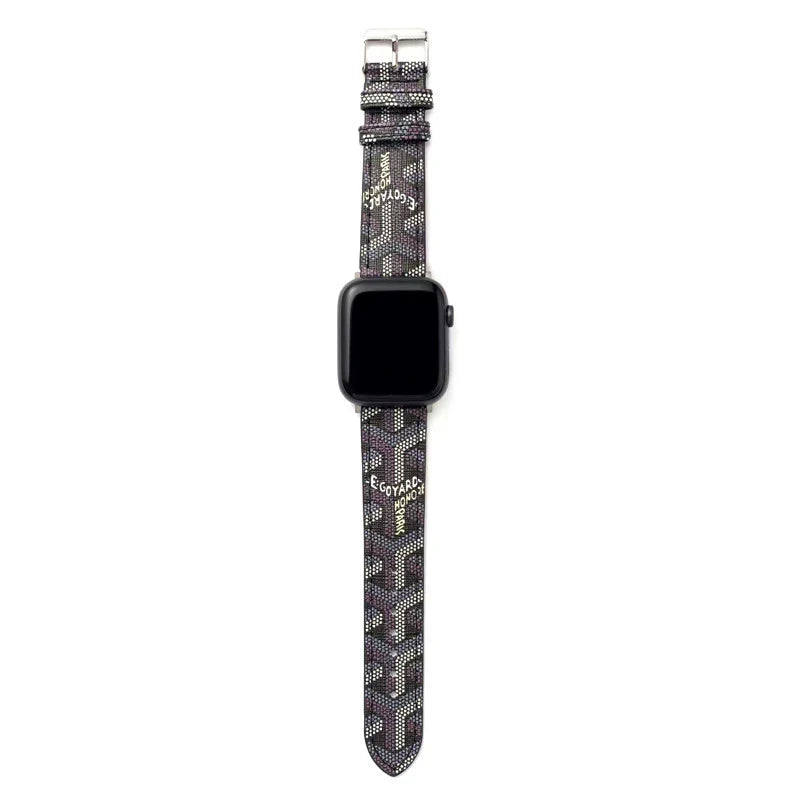 Premium Black GYD Monogram Watch Strap for Apple Watch
