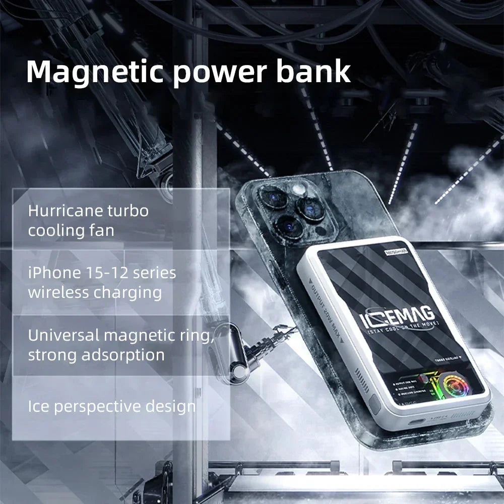 10000mah Ultra-thin Magnetic Wireless Power Bank Fast Charging Mobile Power Supply theroxymob