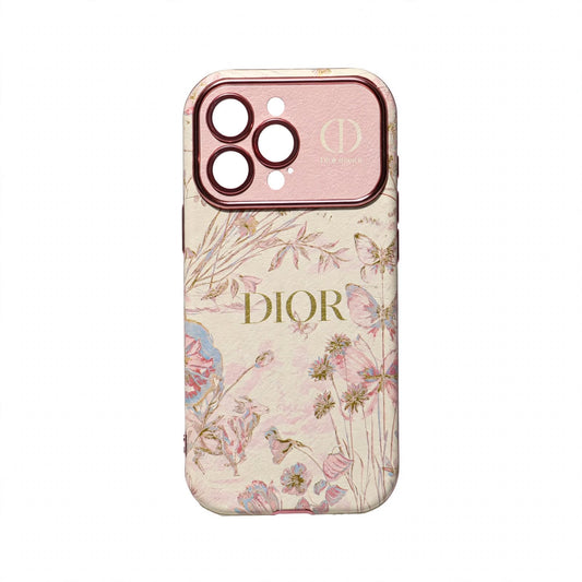 Beige Floral Dior Luxury Case - iPhone 13-18 Pro & Pro Max