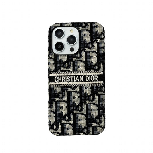 Luxury Christian Dior Stripe Case - iPhone 12-18 Pro & Pro Max