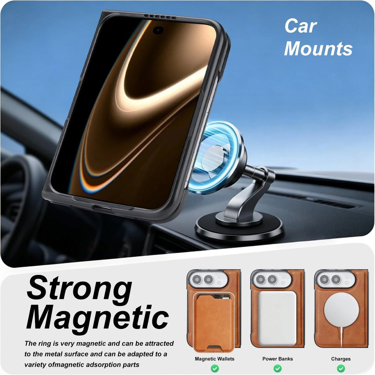 MagSafe Leather Wallet Case for iPhone Duo