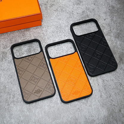 Stamped Diamond Leather Case - iPhone 12-18 Pro & Pro Max