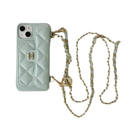 Chanel Genuine Leather Wallet Leather Crossbody Bag Apple iPhone Case Roxy New 2