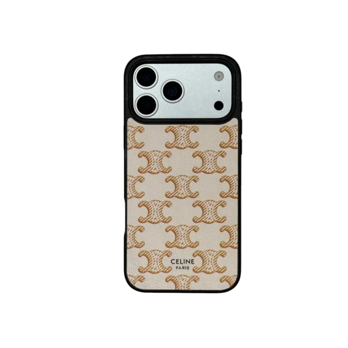 STRONG CELINE IPHONE CASE CLASSIC BEIGE FOR IPHONE 12-18 Pro & Pro Max