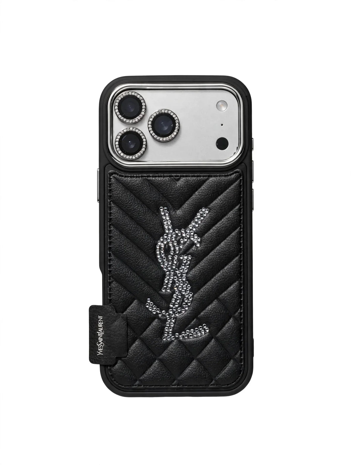 Luxury YSL Quilted Leather Phone Case For iPhone 13-18 Pro & Pro Max