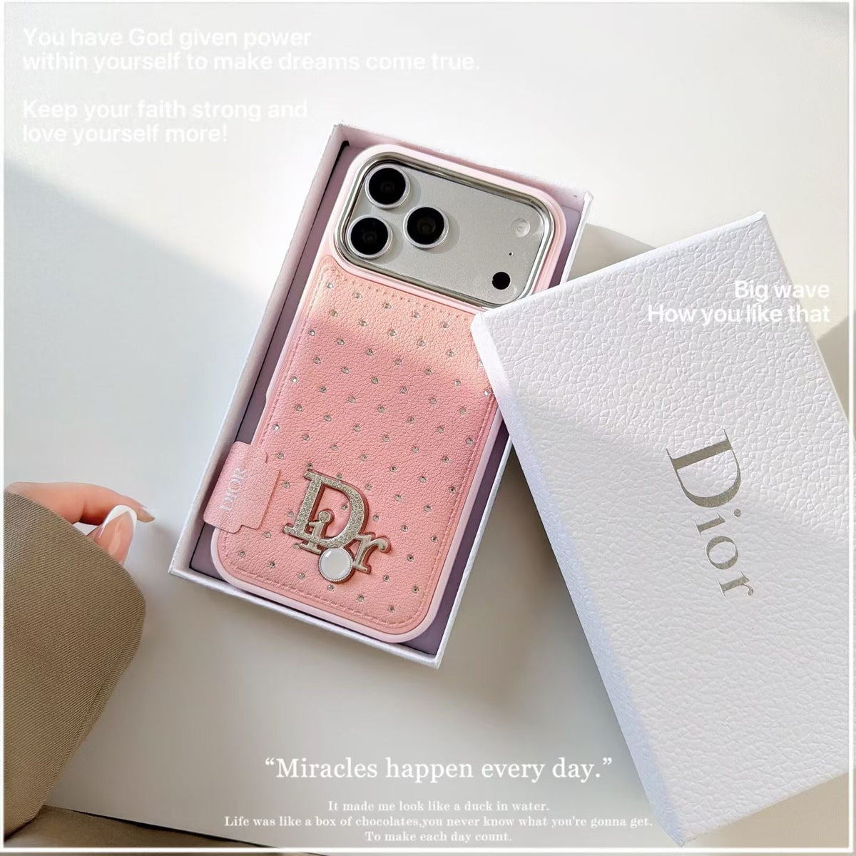 Classic Orange Dior Leather Case - iPhone 12-18 Pro & Pro Max