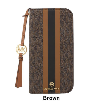 MK Folio Case Stripe with Tassel Charm for Magsafe for iPhone 13-18 Pro & Pro Max