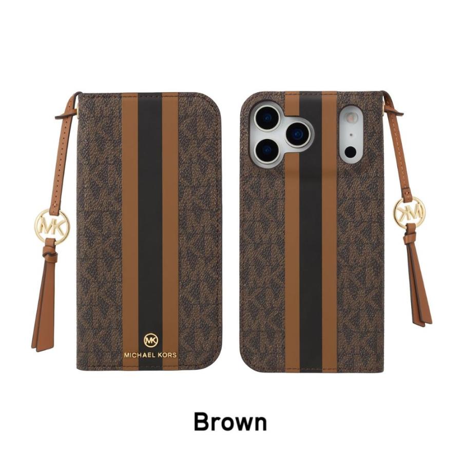 MK Folio Case Stripe with Tassel Charm for Magsafe for iPhone 13-18 Pro & Pro Max